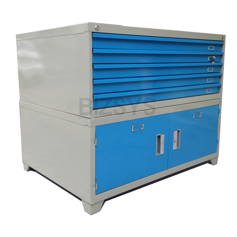 대한철제가구 > 철제도면보관함  > 대한철제가구 DHSF134 스탠드 도면함 세트